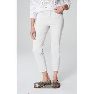 Jill Denim Curvy Fit High Rise Straight Leg‎ Crop White Jeans Size 20